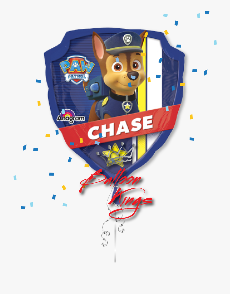 Paw Patrol Chase - Paw Patrol Foil Balloon, Transparent Clipart