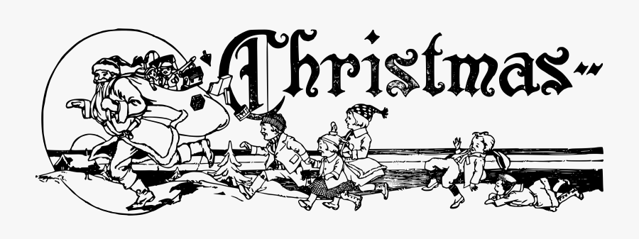 Kids Chase Santa Clip Arts - Cartoon, Transparent Clipart