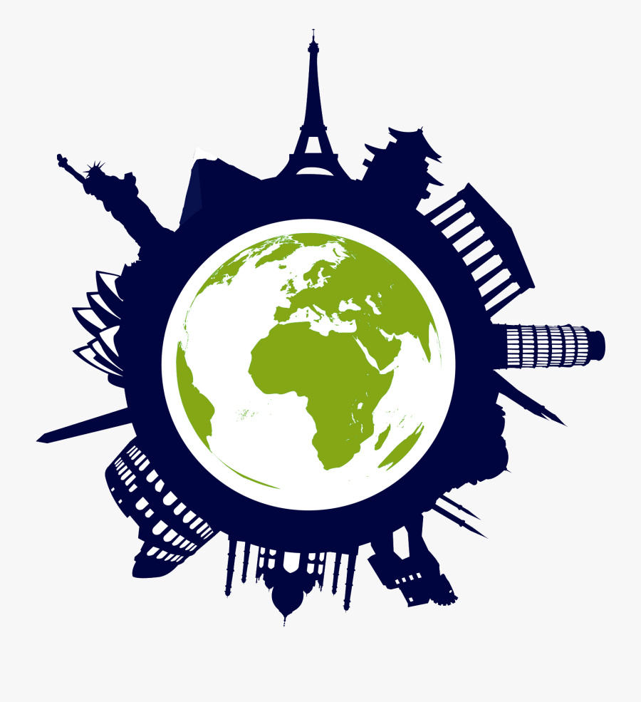 World Landmarks Vector, Transparent Clipart
