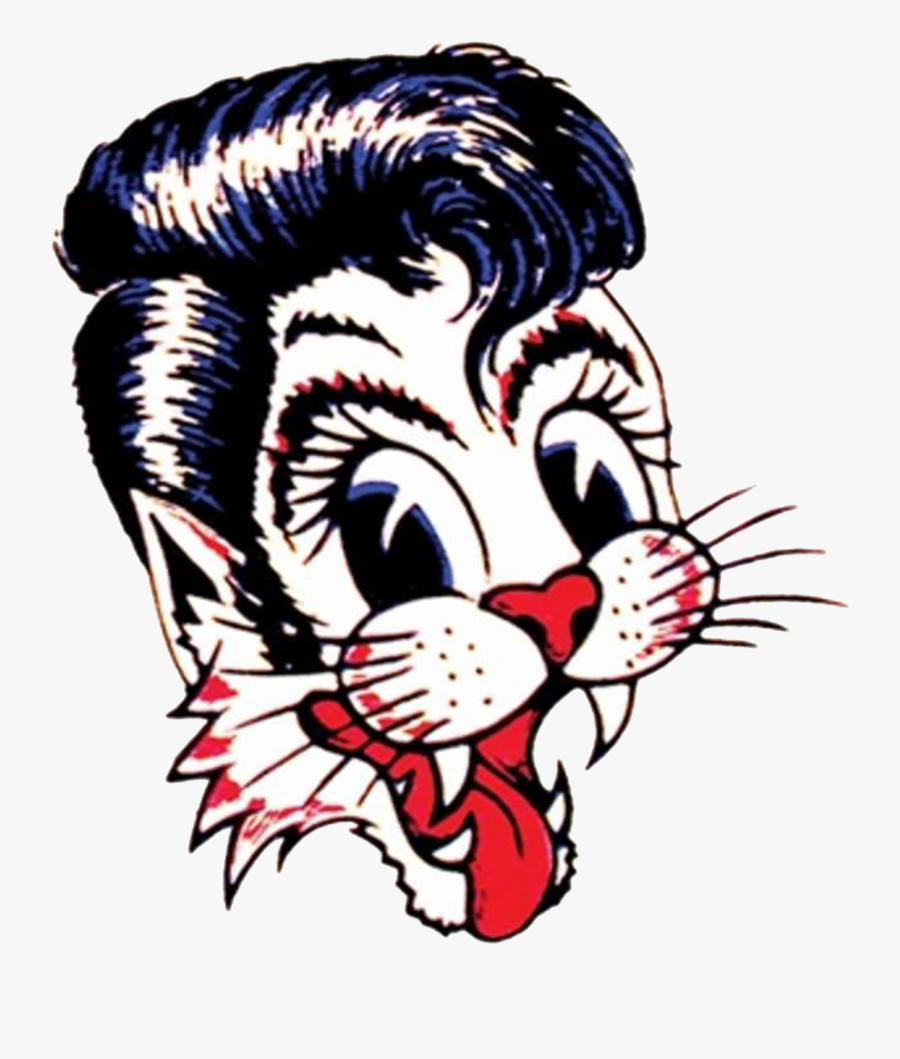 Clip Art Greaser Tattoos - Stray Cats Band Logo, Transparent Clipart
