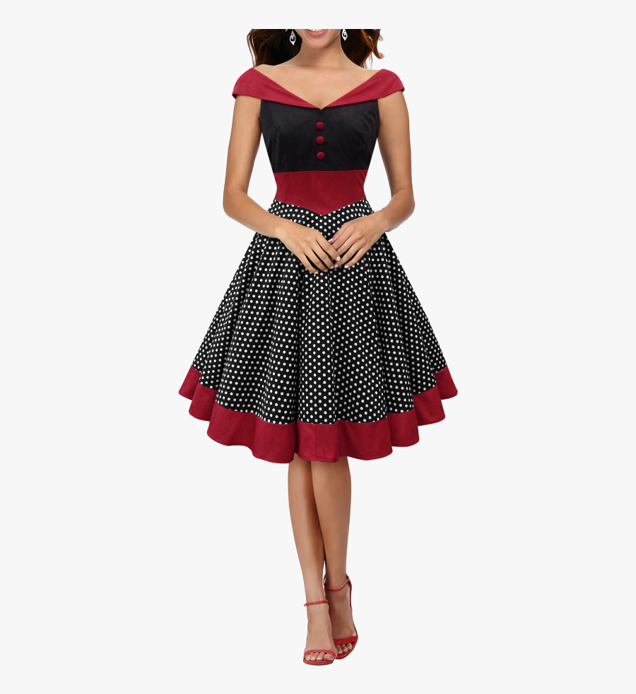 Clip Art Estilo Rockabilly - Robe Vintage Pin Up, Transparent Clipart