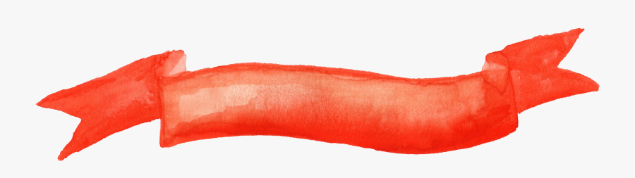 Red Water Color Banner Png Clipart , Png Download - Orange Color Png Banner, Transparent Clipart