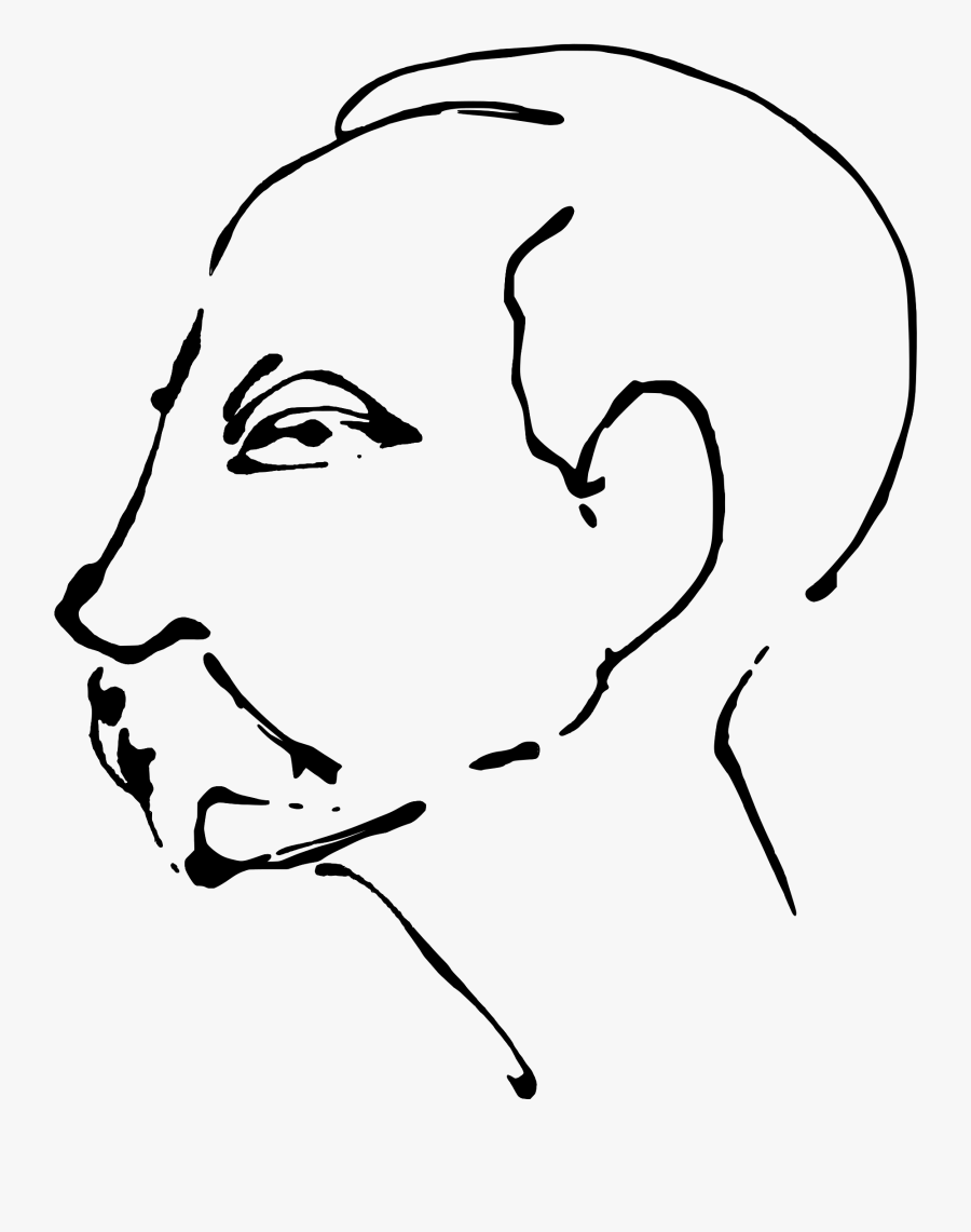 This Free Icons Png Design Of José Martí - Clipart Of A Side View Head, Transparent Clipart