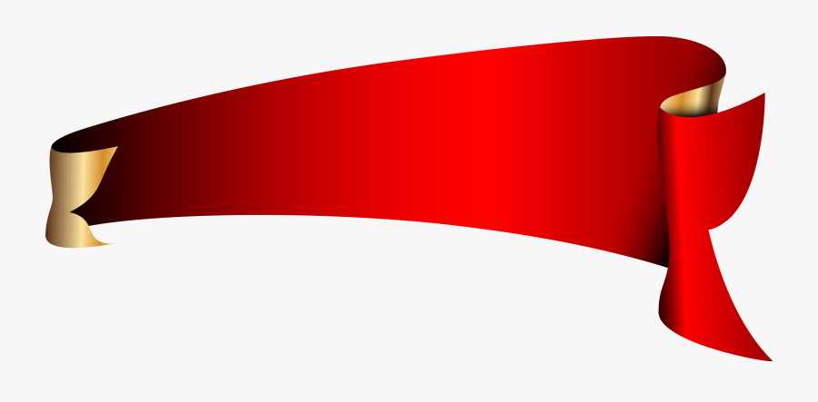 Red Roll Angle Vector Banner Png Download - Transparent Background Red Banner, Transparent Clipart