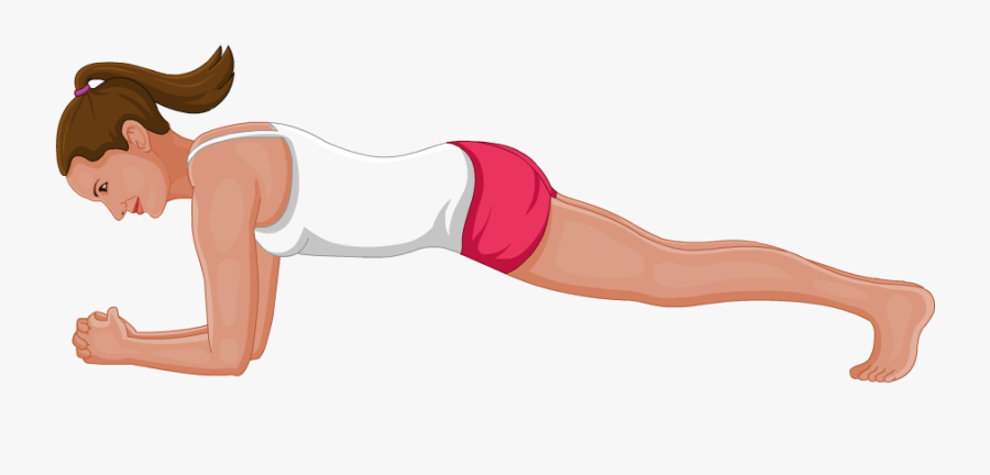 Clip Art Forearm Makara Adho Mukha - Forearm Plank Pose, Transparent Clipart