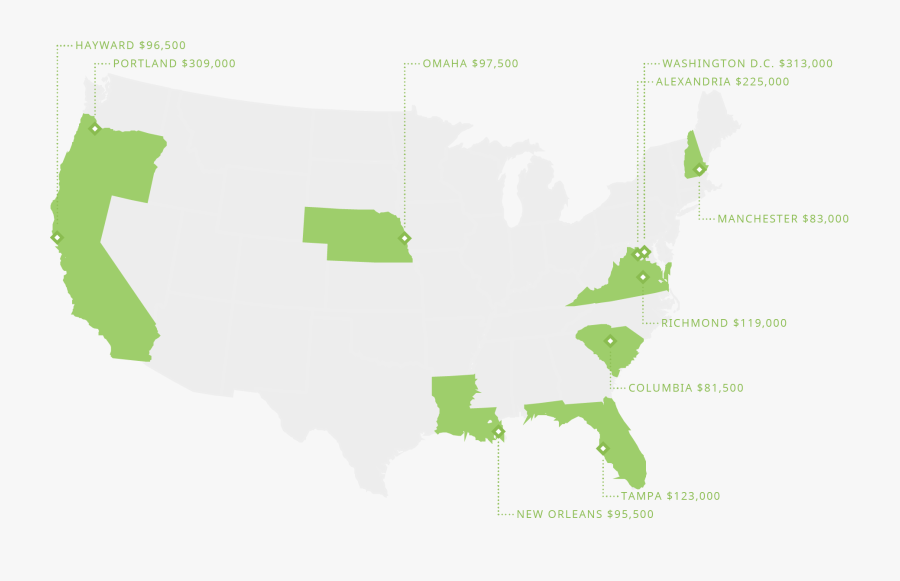 Main Us Map, Transparent Clipart