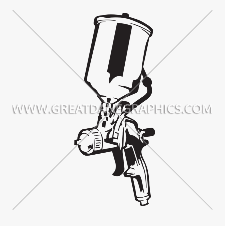 Guns Clipart Outline - Template Spraygun .png, Transparent Clipart
