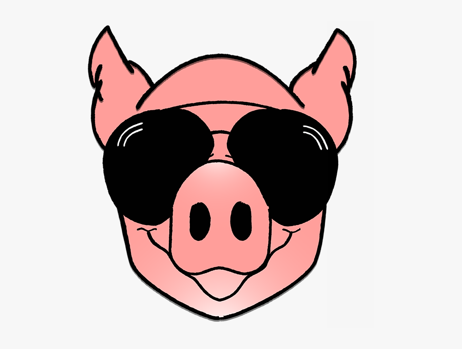 High Beams Logo On Behance - Clipart Pig With Sunglasses, Transparent Clipart