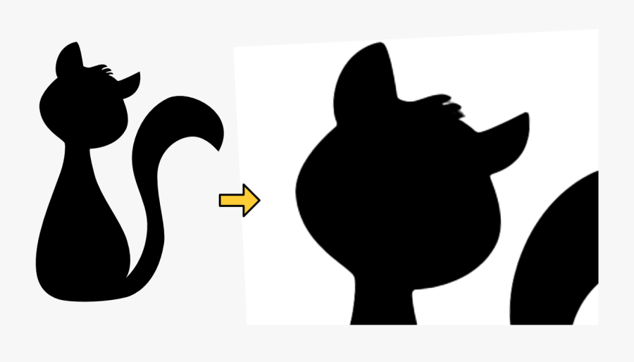 Scaled Cat Using A Distance Field Texture, Transparent Clipart