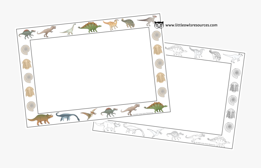 Dinosaur Border Sheets - Dinosaur Borders, Transparent Clipart