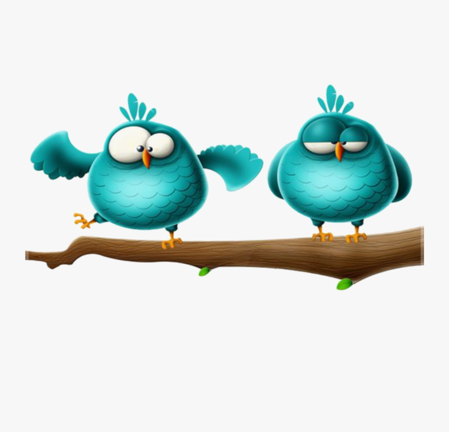 #mq #blue #birds #rio #animal - Two Green Birds Cartoon, Transparent Clipart