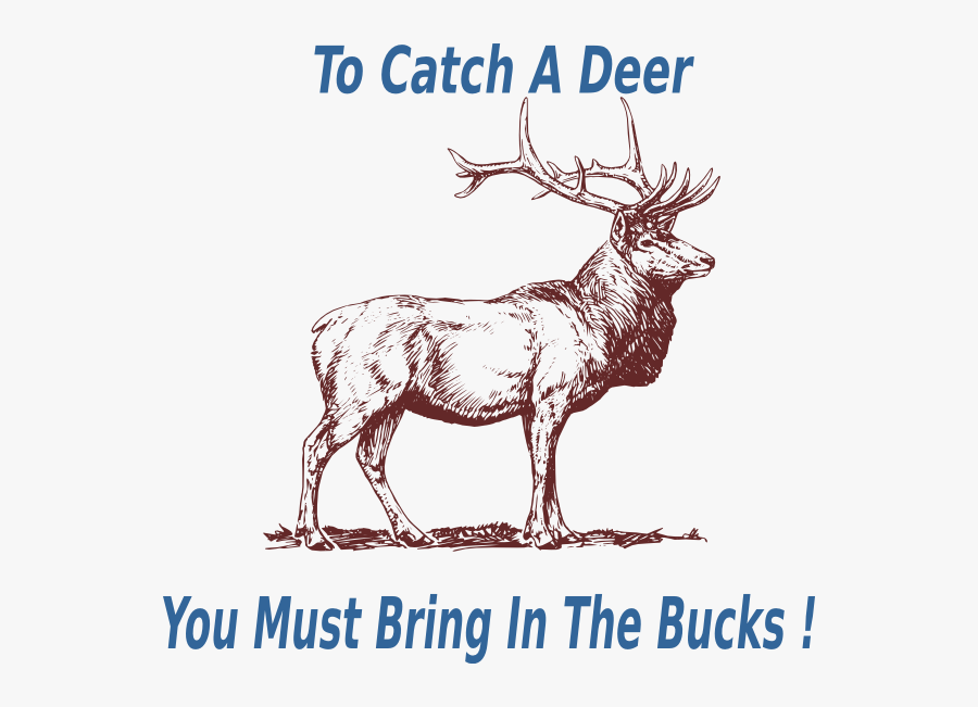 Elks Black And White, Transparent Clipart