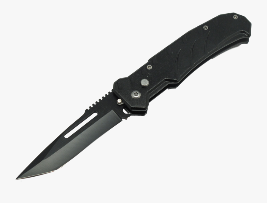 Clip Art Black Switchblade Knife - Utility Knife, Transparent Clipart