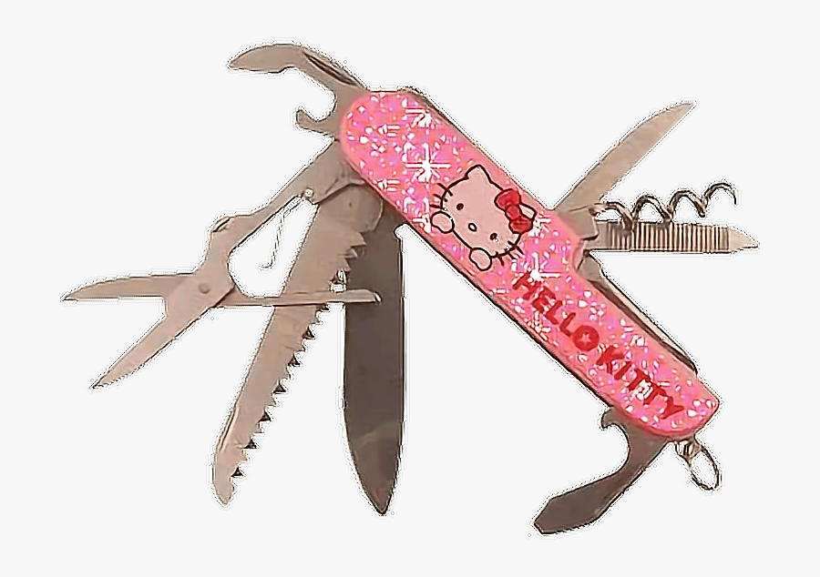 #knife #hellokitty #pink #hello #kitty #gore #blade - Aesthetic Hello Kitty Knife, Transparent Clipart