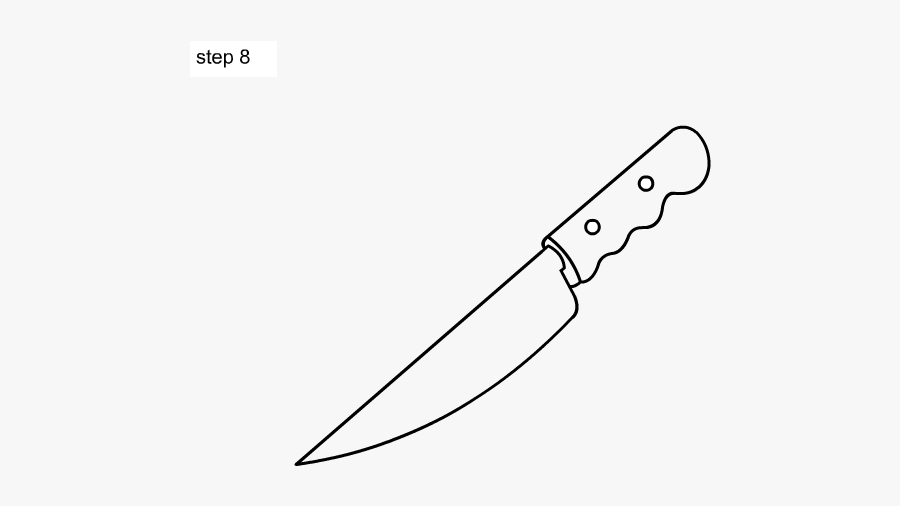 Collection Of Free Outline Download On Ubisafe - Knife Cartoon Black And White, Transparent Clipart
