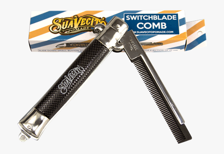 Transparent Barber Comb Png - Suavecito Switchblade Comb, Transparent Clipart