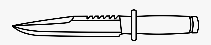 Outline Of A Knife, Transparent Clipart