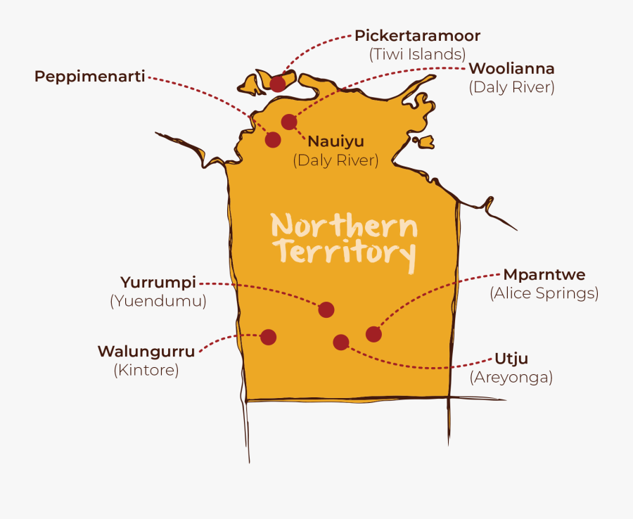 Yuendumu On A Map, Transparent Clipart