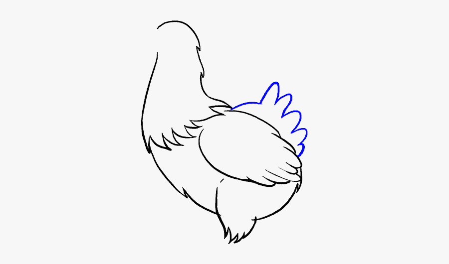 How To Draw Chicken - Easy Drawn Cute Chicken, Transparent Clipart