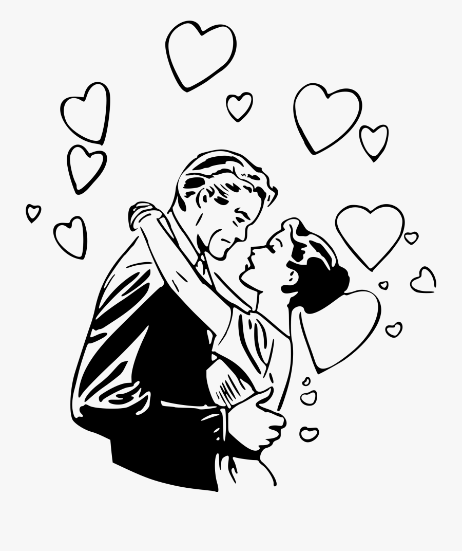 Transparent Couple Kissing Png - Drawing Love Image Hd, Transparent Clipart