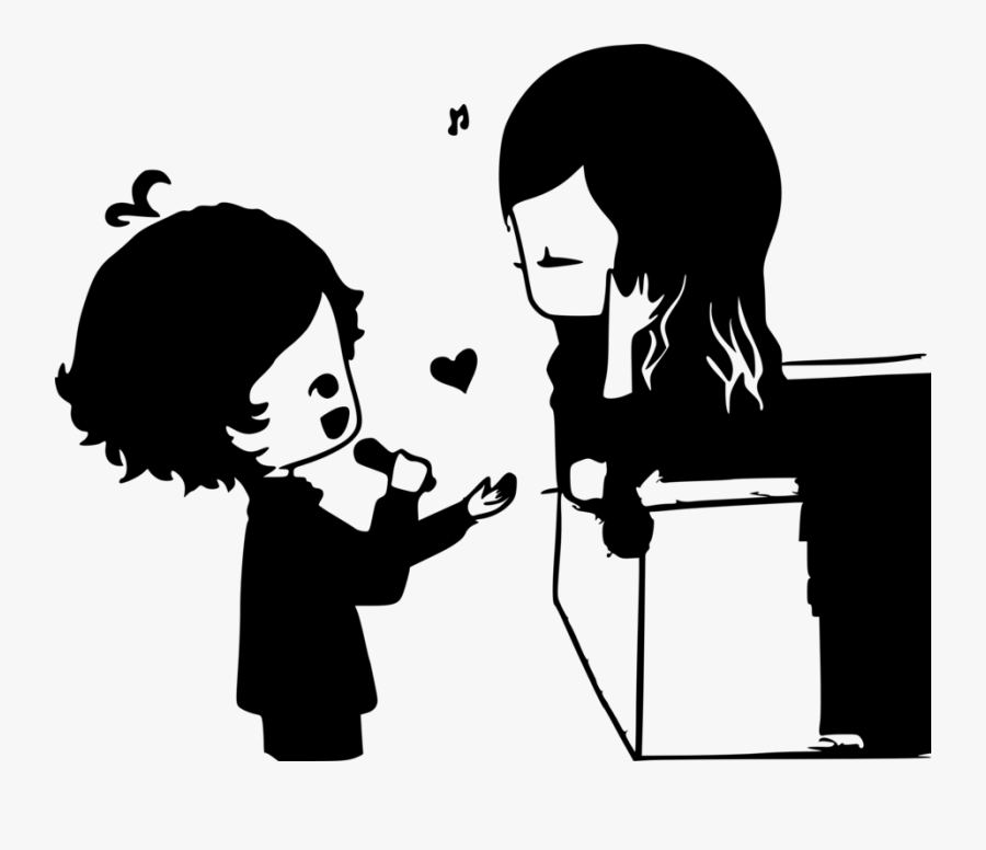 Transparent Couple Clipart Black And White - Serenade Clipart Black And White, Transparent Clipart
