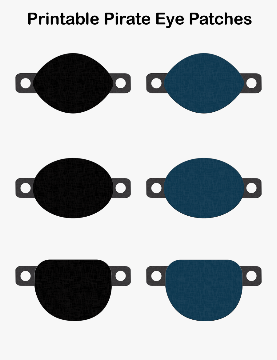Pirate Eye Patch Print Out, Transparent Clipart
