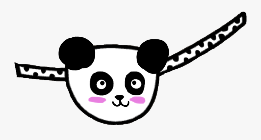 Panda Eyepatch Gacha Patch Cute, Transparent Clipart