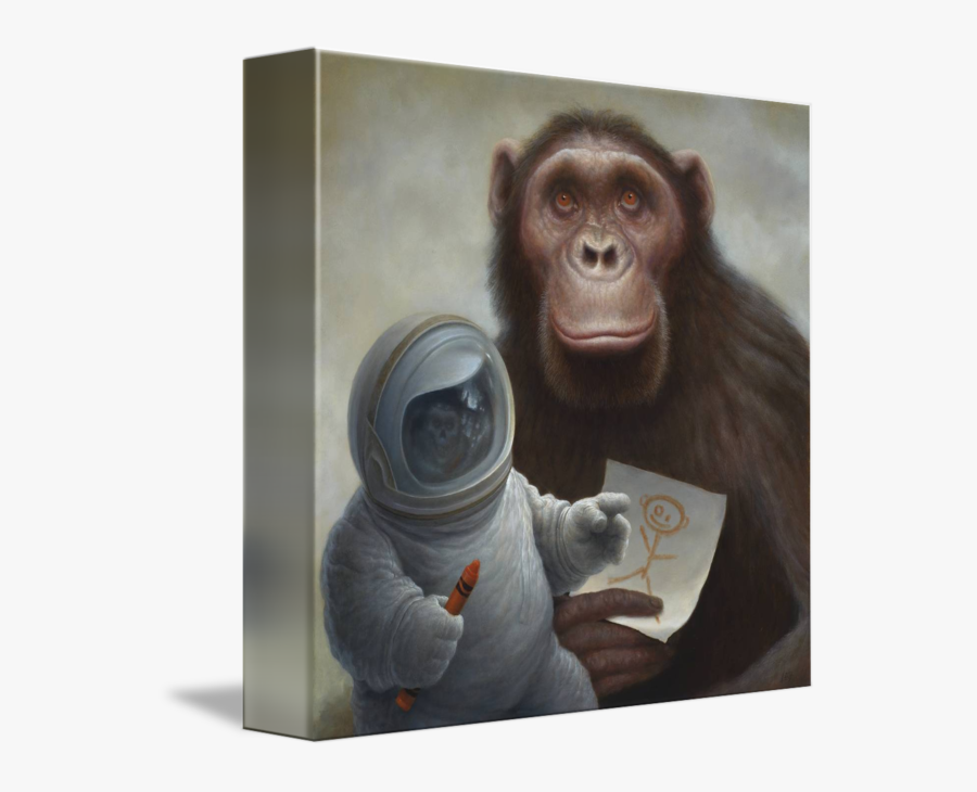 Chimp Drawing Painting - Common Chimpanzee, Transparent Clipart