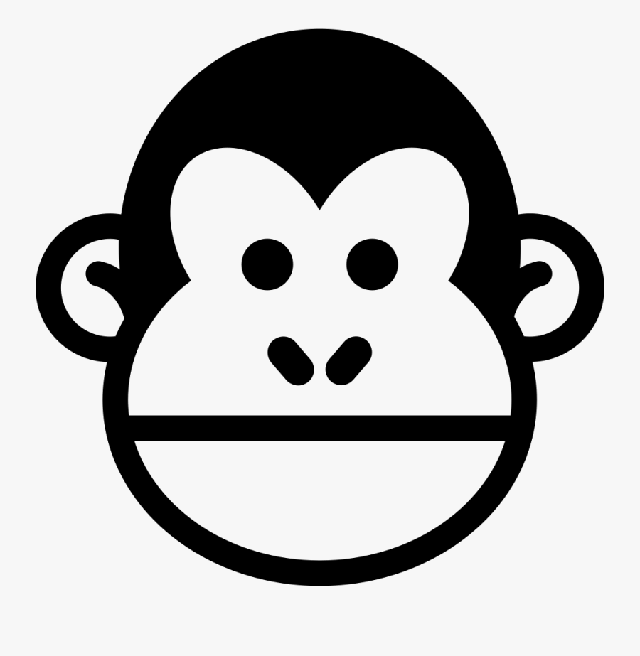 Download Png File Svg Monkey Face Black And White Png Free Transparent Clipart Clipartkey