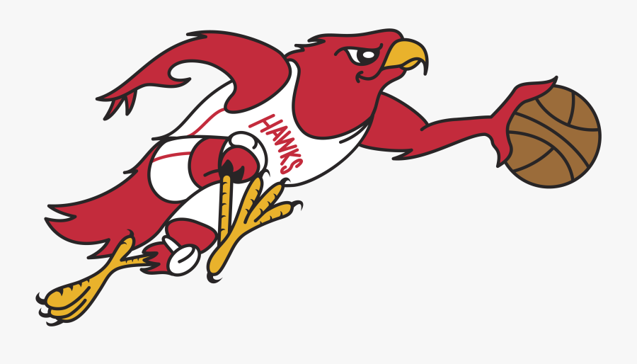 Transparent Hawks Clipart - Atlanta Hawks Vintage Logo, Transparent Clipart
