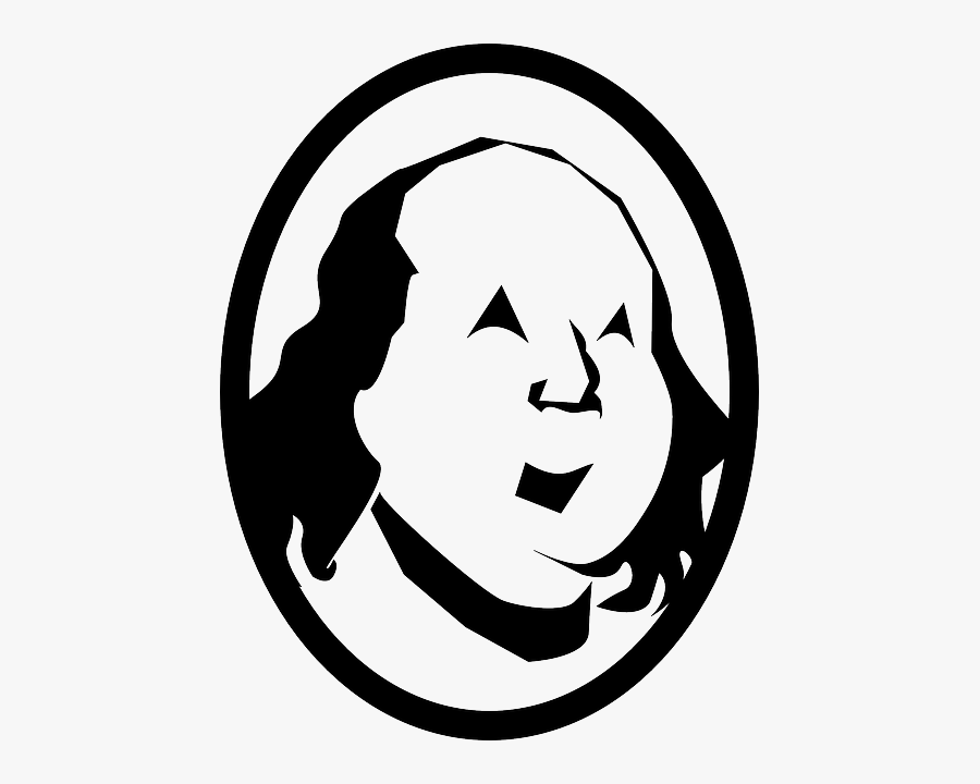 Benjamin Franklin Face Outline, Transparent Clipart