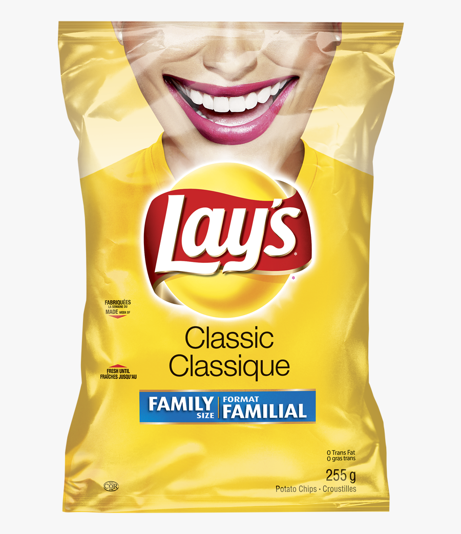 Transparent Potato Chip Clipart - Lays Chip Bag Smile, Transparent Clipart