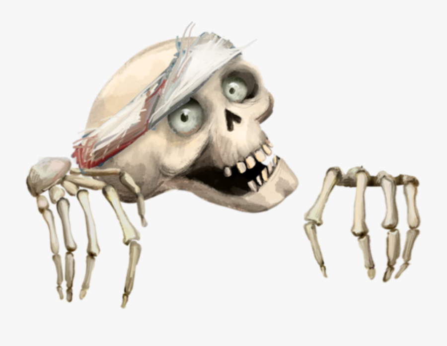 Transparent Running Skeleton Clipart - Skull Hands Png, Transparent Clipart