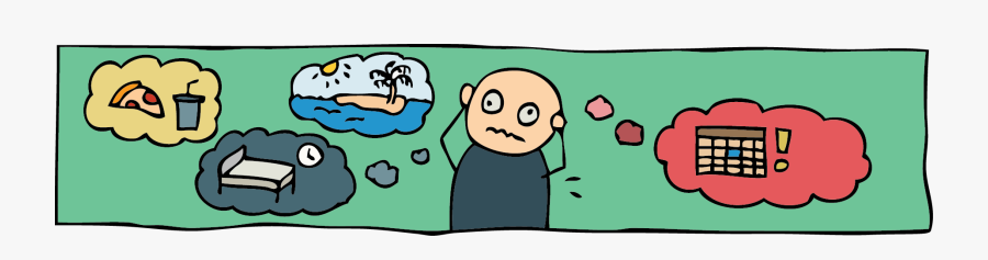 Personal Distractions Stress Hunger Sleepiness And - Cartoon, Transparent Clipart