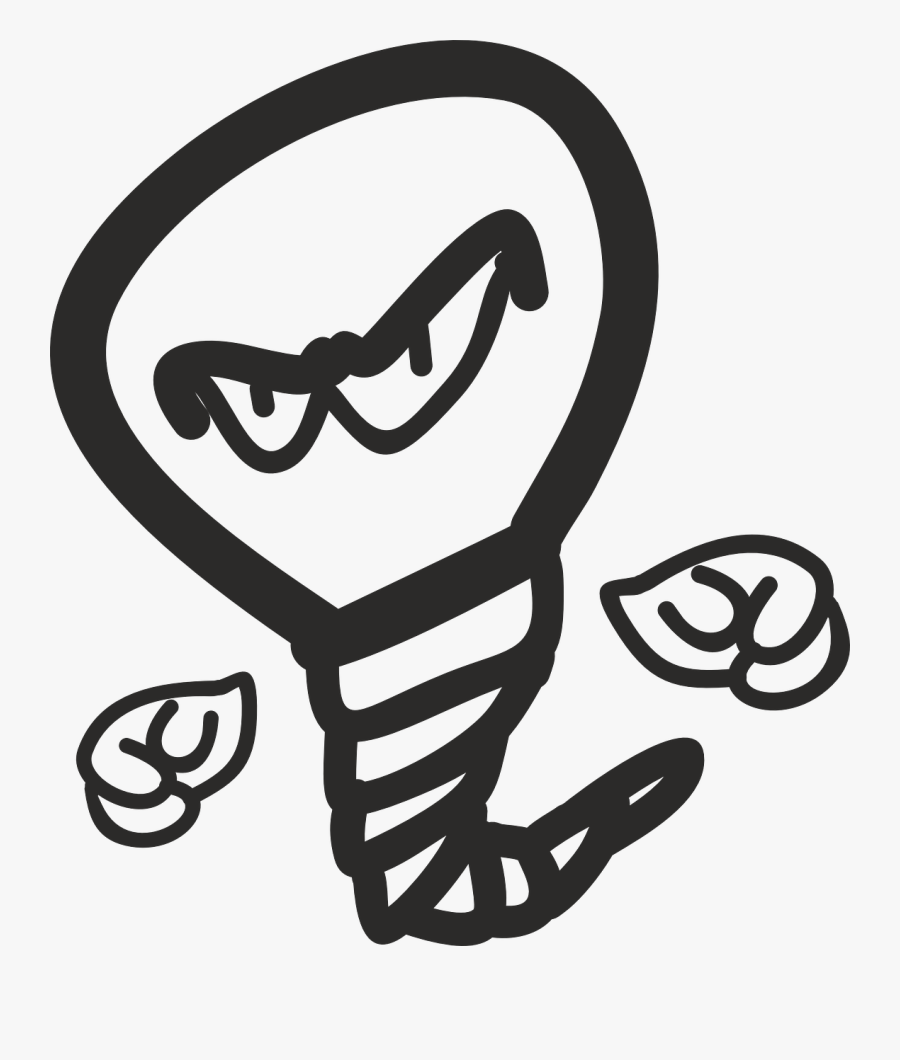 Funny Worm The Little Vector Orme Sort Hvid - Orme Sort Hvid Png, Transparent Clipart