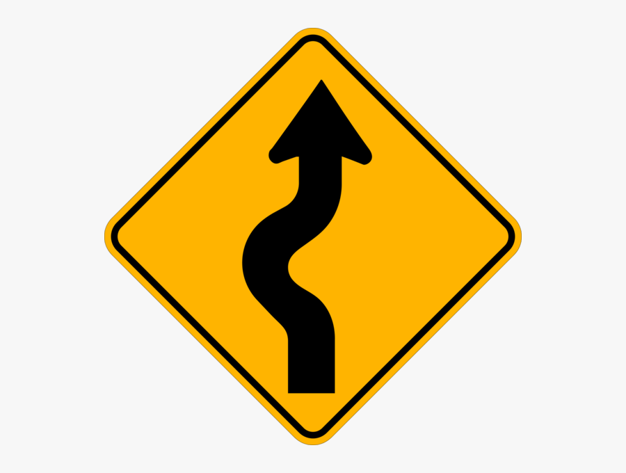 Clipart Road Winding Road - Pedestrian Crossing Sign Clip Art, Transparent Clipart