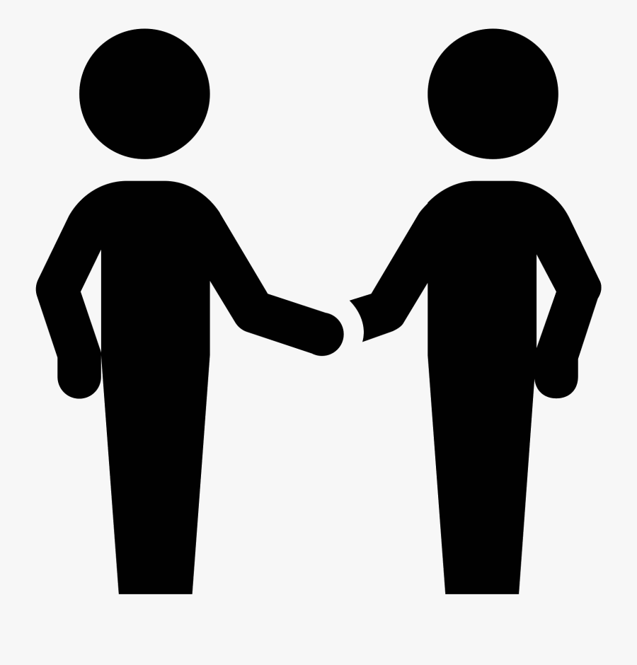 People Clipart Meeting Free - Two People Shaking Hands Icon, Transparent Clipart