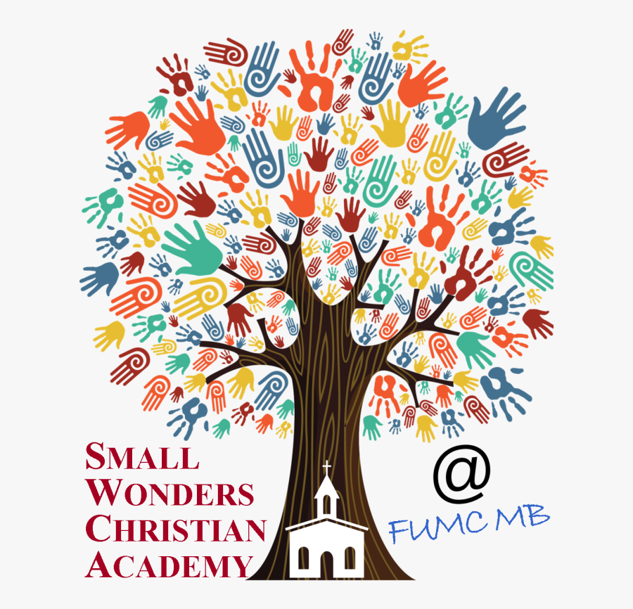 Meet With Teacher Clipart - Hands As Leaves Tree, Transparent Clipart