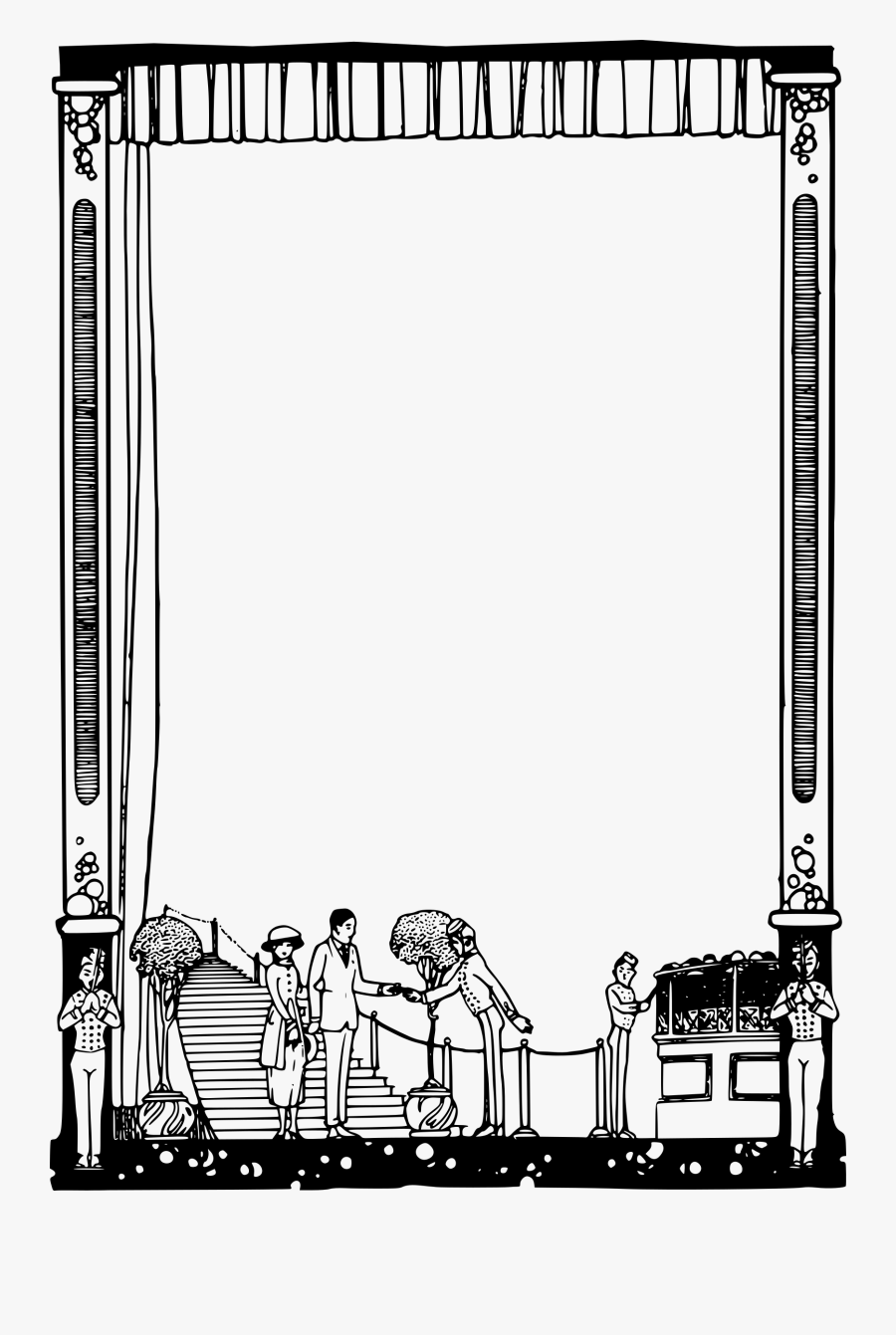 People Clipart Meeting - People Frame Black And White, Transparent Clipart