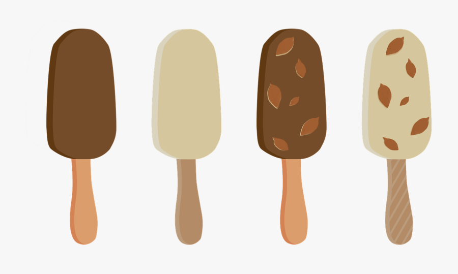 Paletas De Helado De Chocolate Dibujo, Transparent Clipart