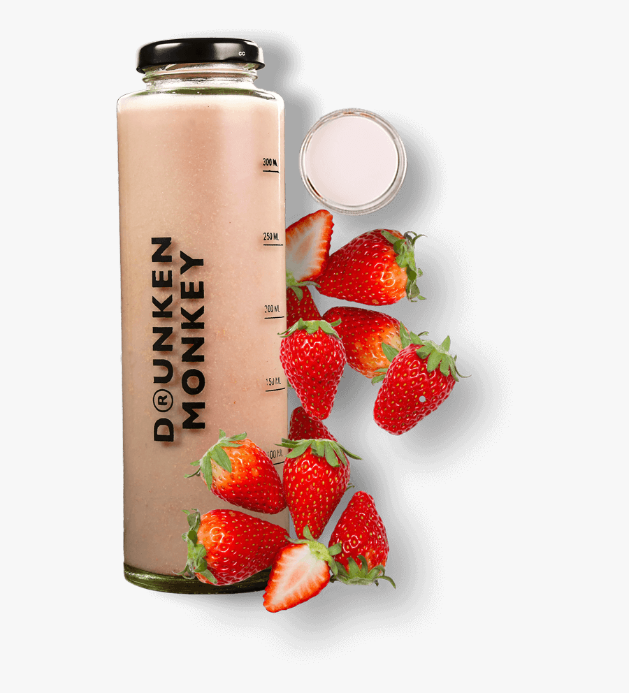 Transparent Strawberry Smoothie Clipart - Strawberry, Transparent Clipart