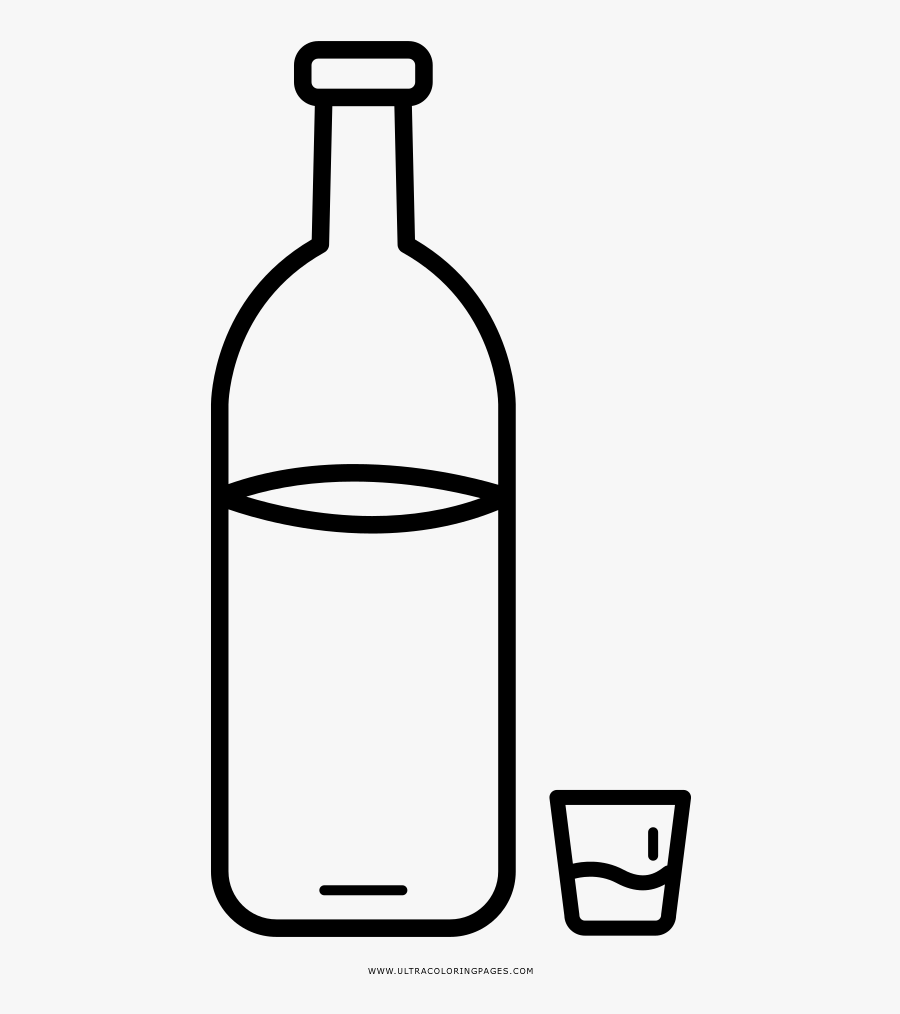 Icon Bottle Of Vodka, Transparent Clipart