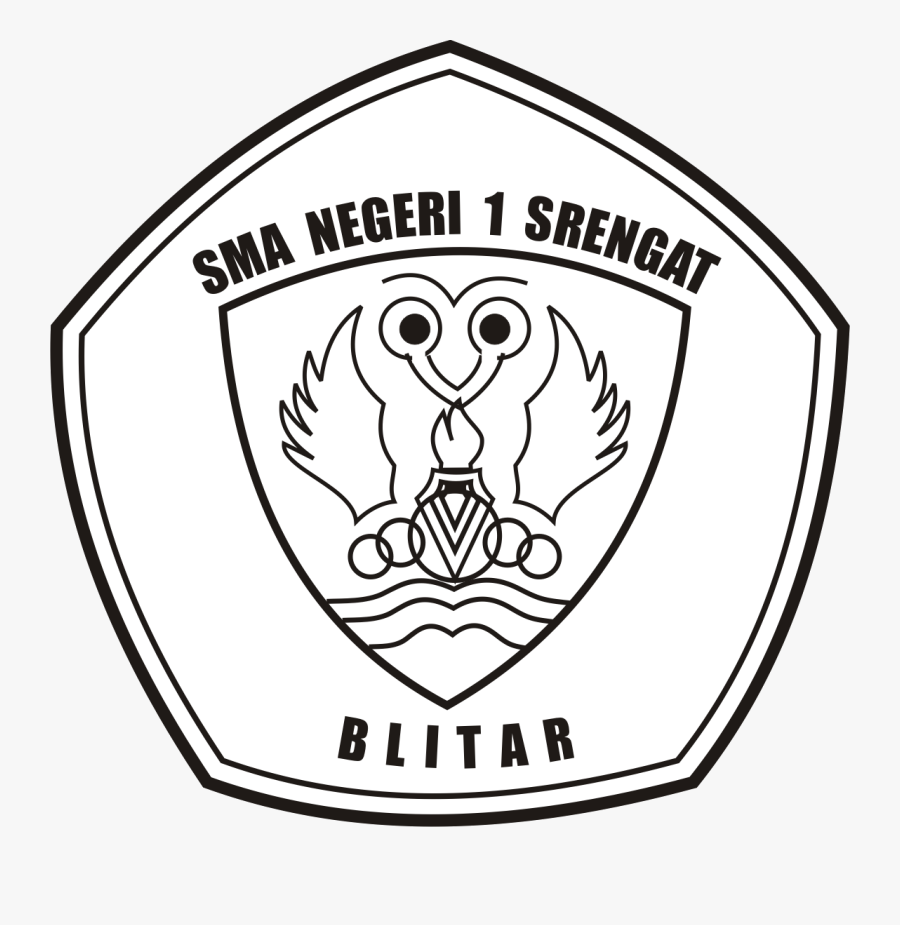 Jaguar School Logo Black And White - Logo Sman 1 Srengat, Transparent Clipart