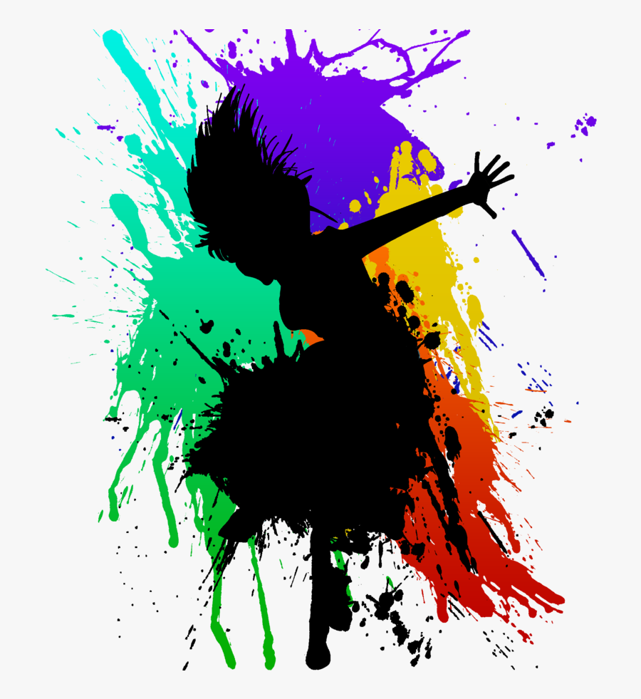 Watercolor Paint Splatter Png -toronto Line Dance Salsa - Dance Painting Png, Transparent Clipart