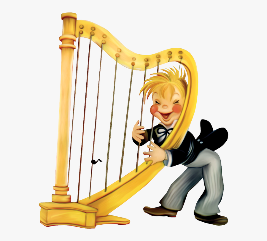 Harp Clipart Transparent - Kid Playing Harp Clipart, Transparent Clipart