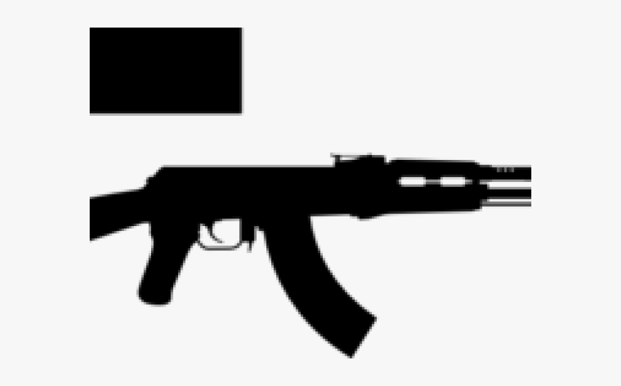 Ak-47 Cliparts - Ak 47 Silhouette, Transparent Clipart