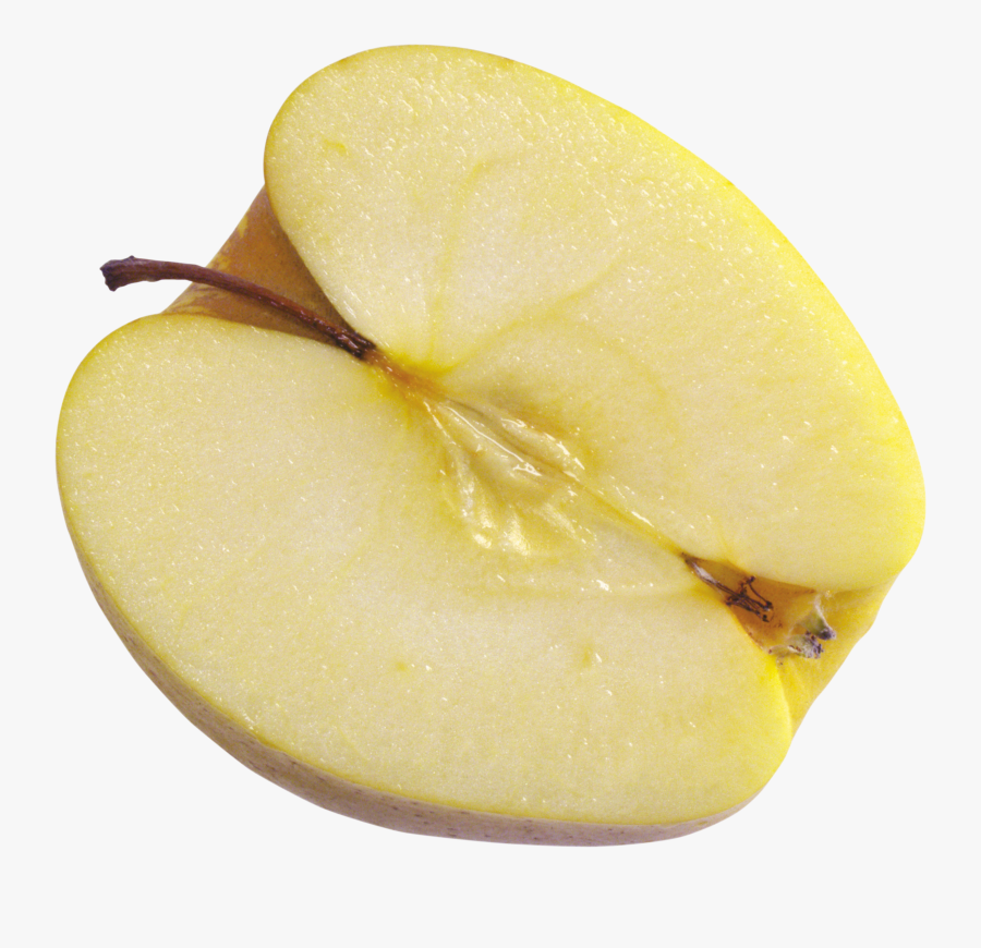 Yellow Cut Apple Png Image - طراحی سیب نصف شده, Transparent Clipart