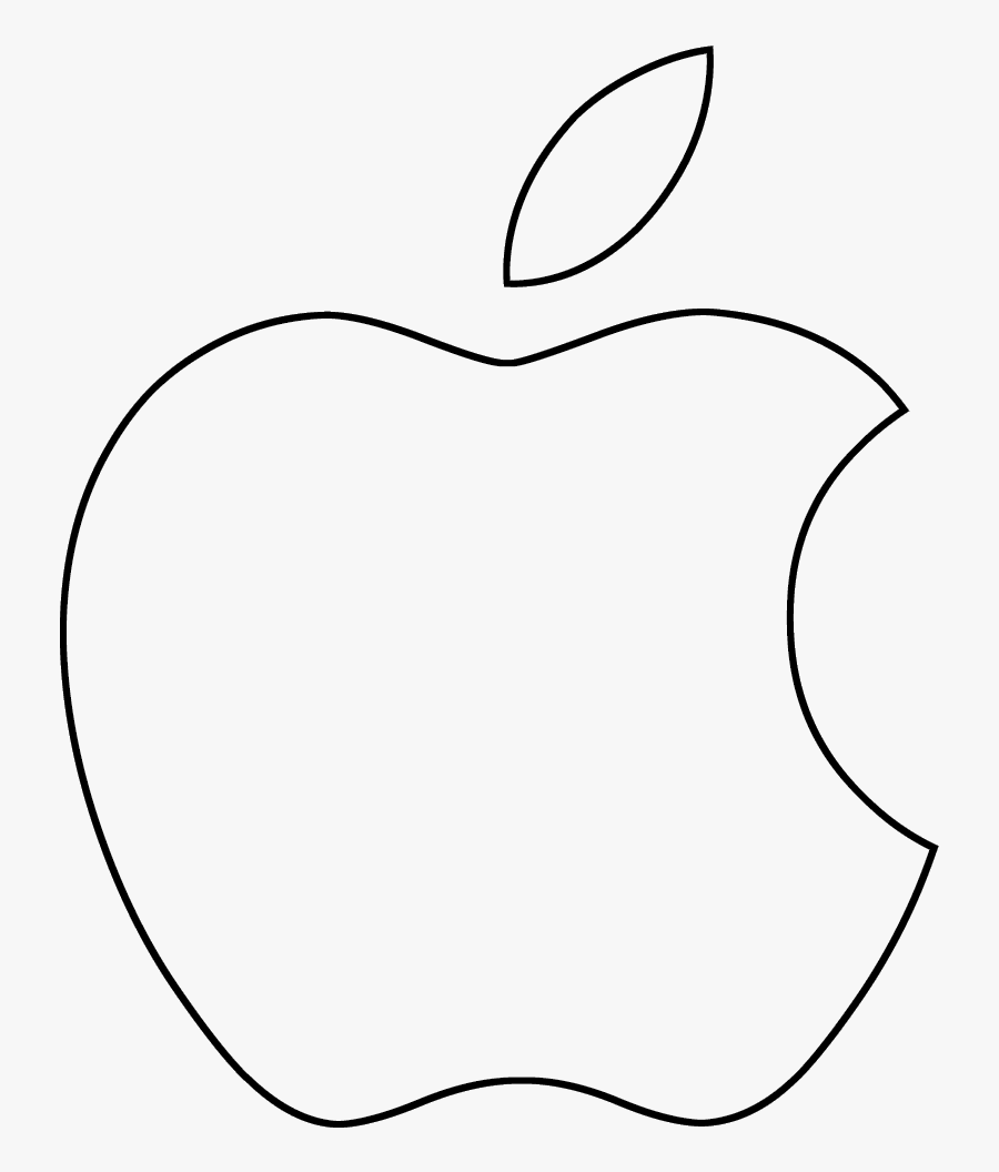 Apple Logo Outline Vector, Transparent Clipart