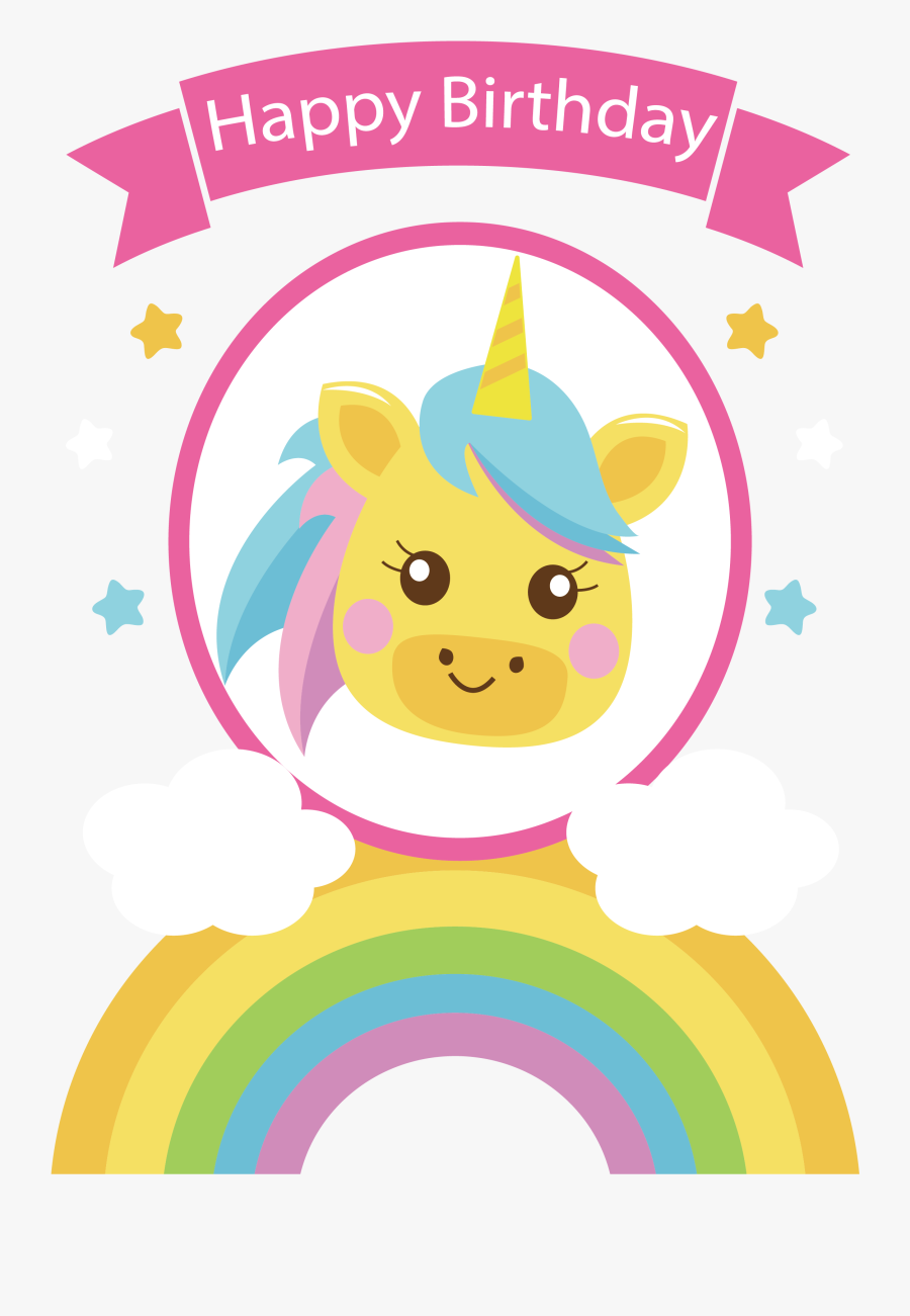Happy Birthday To You Party Clip Art - Feliz Cumpleaños Unicornios Png, Transparent Clipart