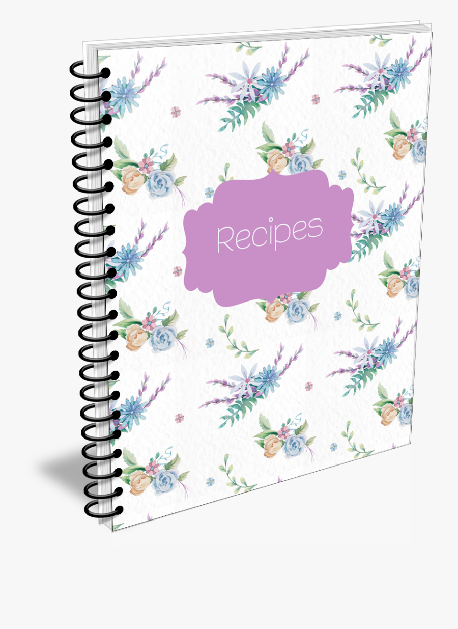 Clip Art Floral Book Createful Journals - Budget Workbook, Transparent Clipart